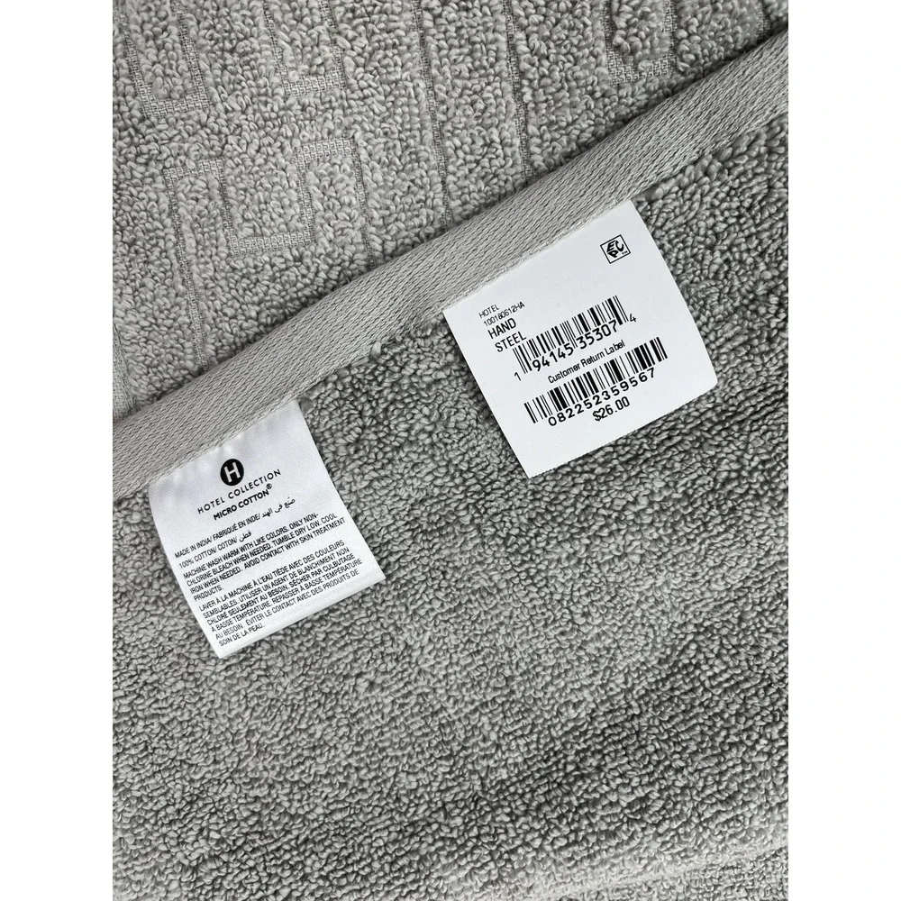 Hotel Collection Micro Cotton Hand Towel, Steel Grey NEW